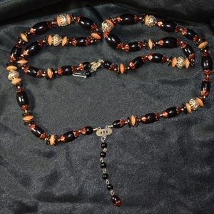 Multi Color Beaded Long Necklace